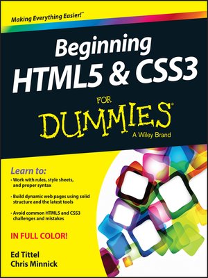 cover image of Beginning HTML5 and CSS3 For Dummies